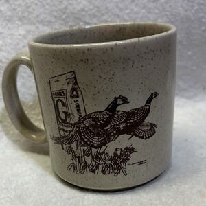 J.F. Landenberger Artwork Pheasants Funk's G Brand Soybean Seed Cup Mug VTG